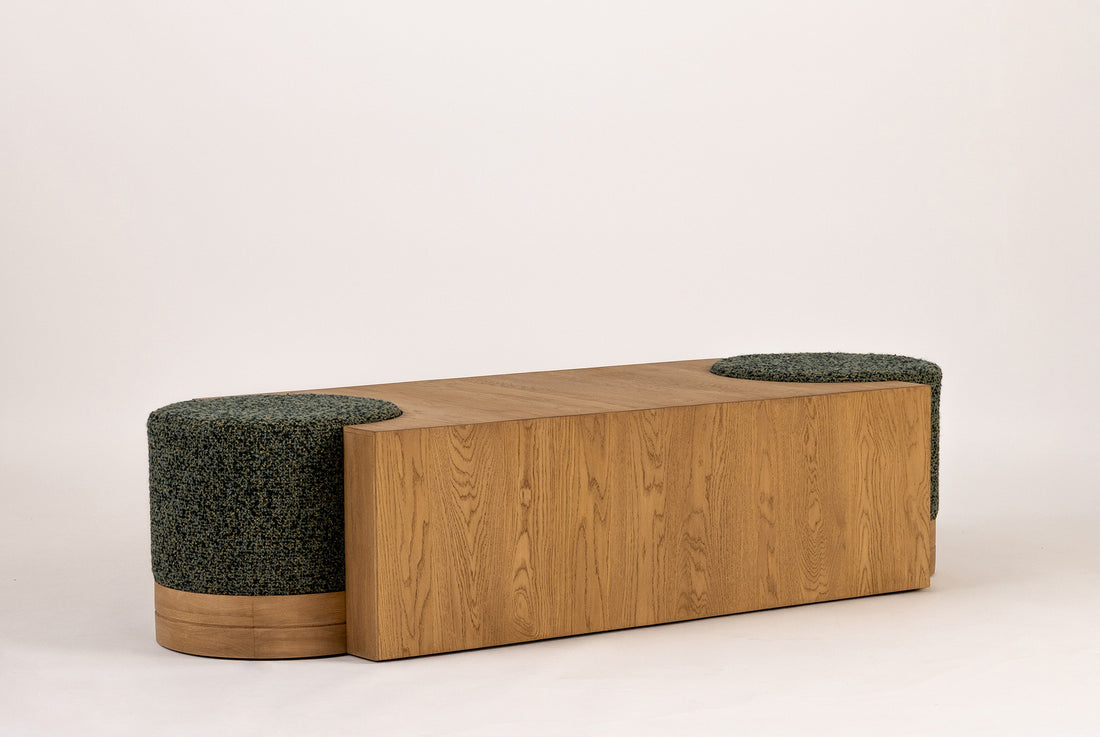 Delta Coffee Table and Ottomans