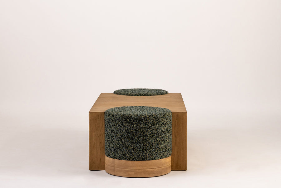 Delta Coffee Table and Ottomans